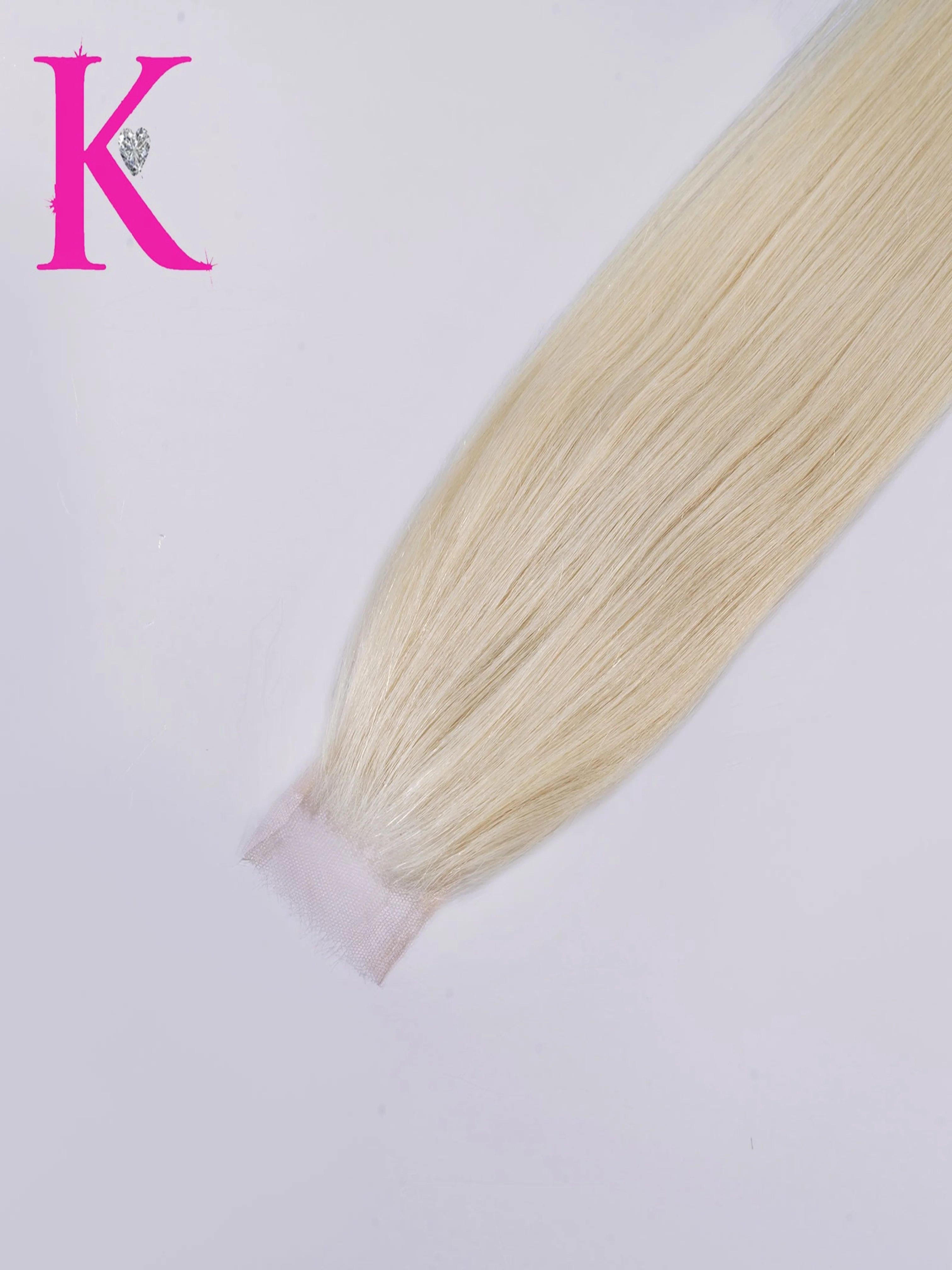 2x6 Platinum Blonde Straight Lace Closure (HD Lace) - Image 3