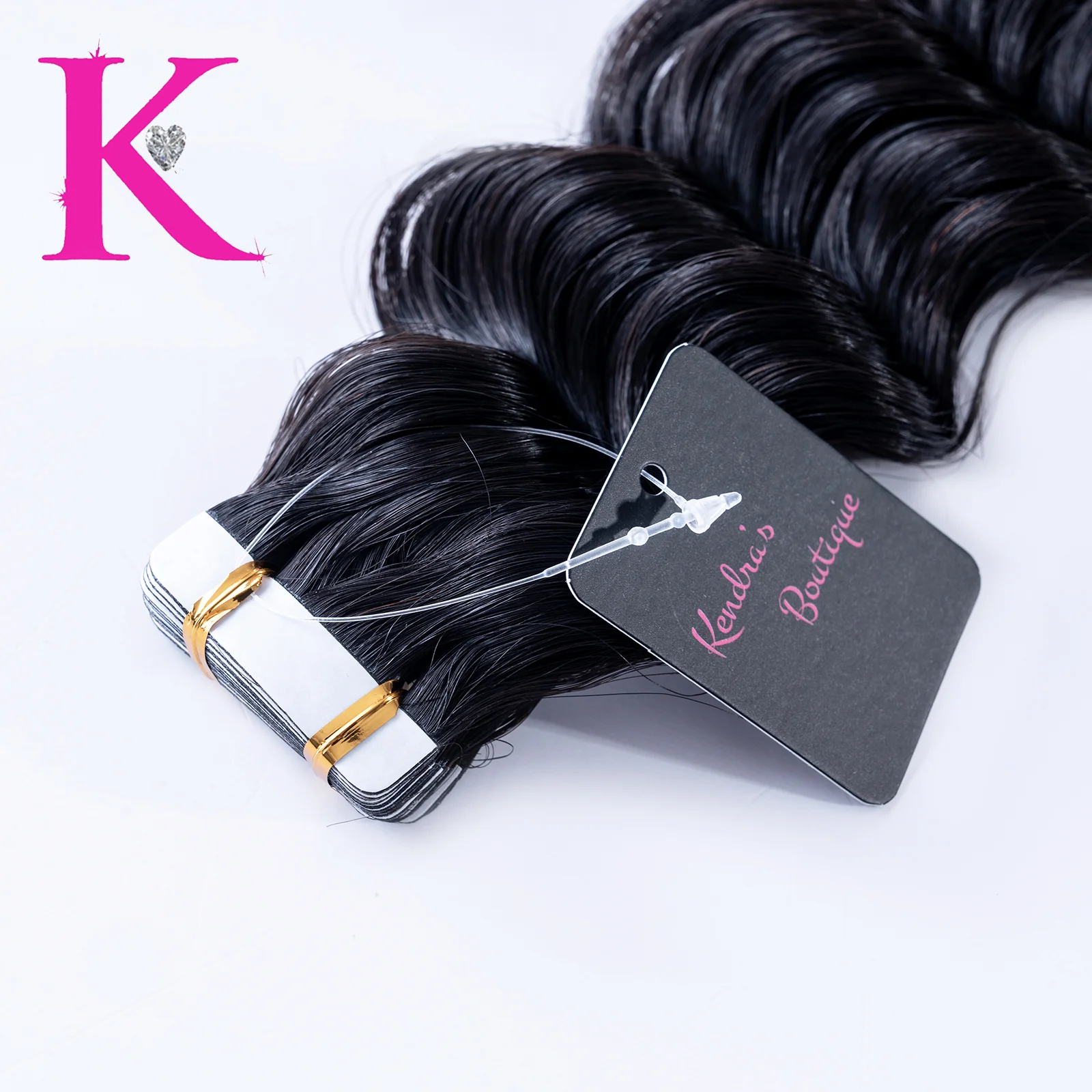Raw Loose Deep Wave Tape-In Extensions - Image 3