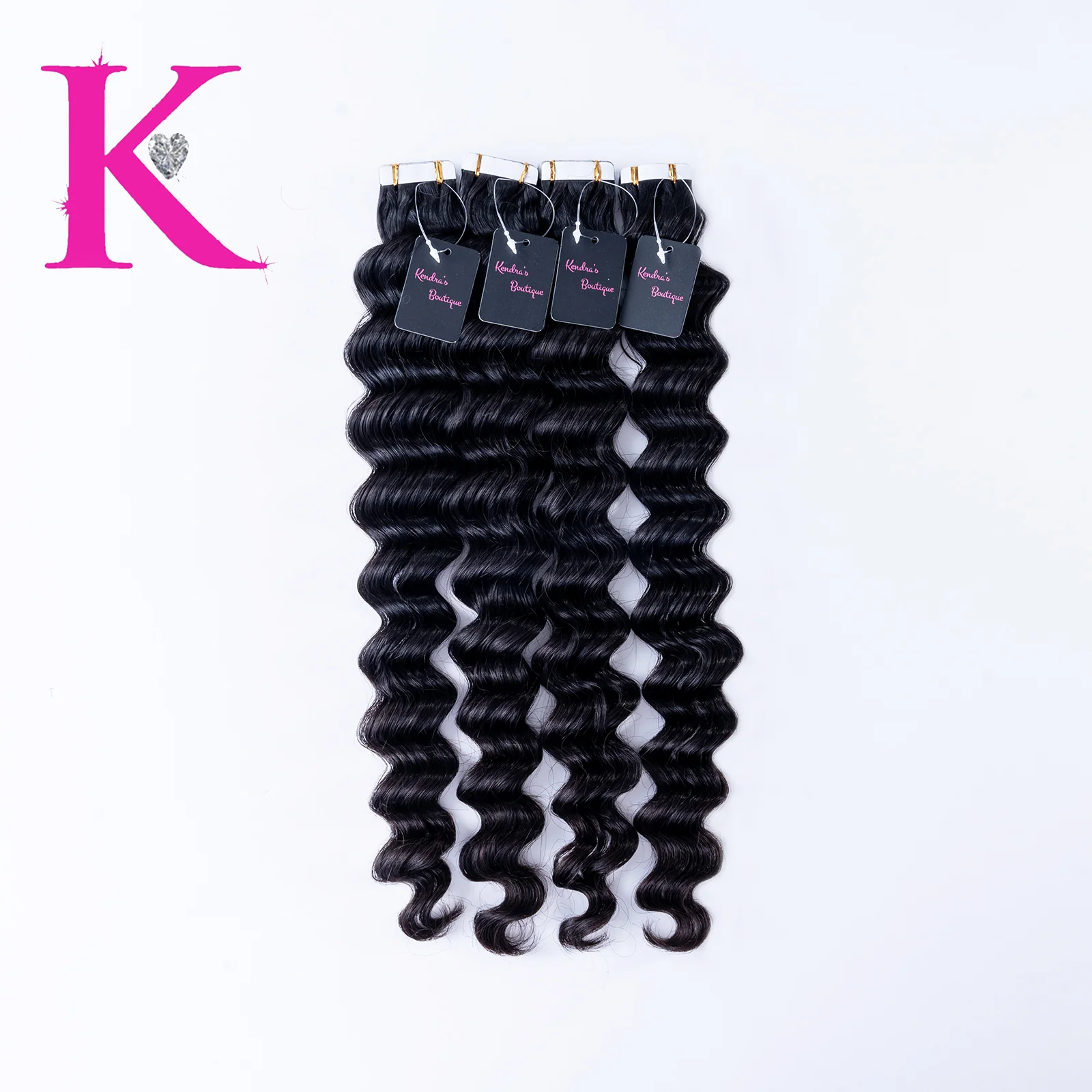 Raw Loose Deep Wave Tape-In Extensions - Image 5
