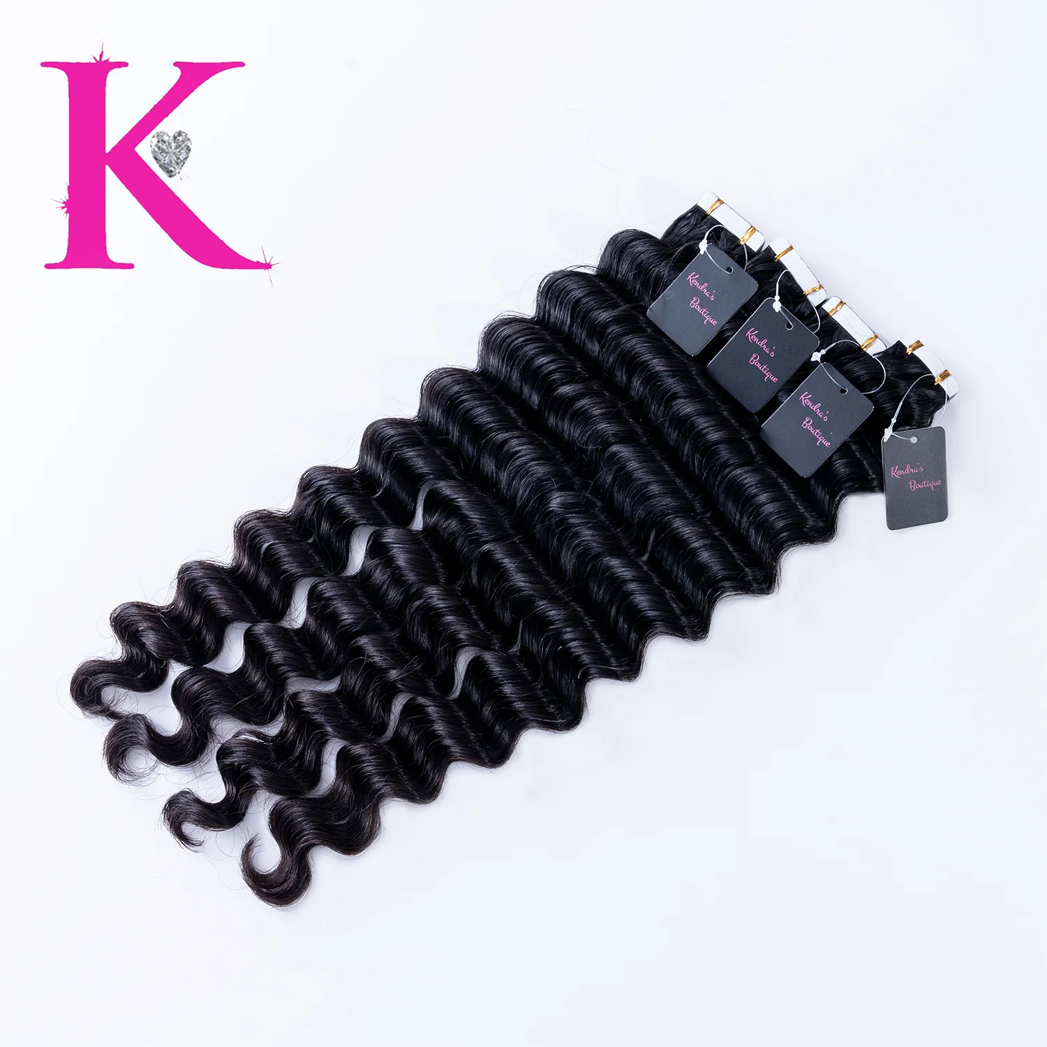 Raw Loose Deep Wave Tape-In Extensions - Image 6