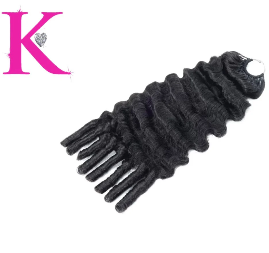 French Curly Crochet Human Braiding Hair #1B - Image 3