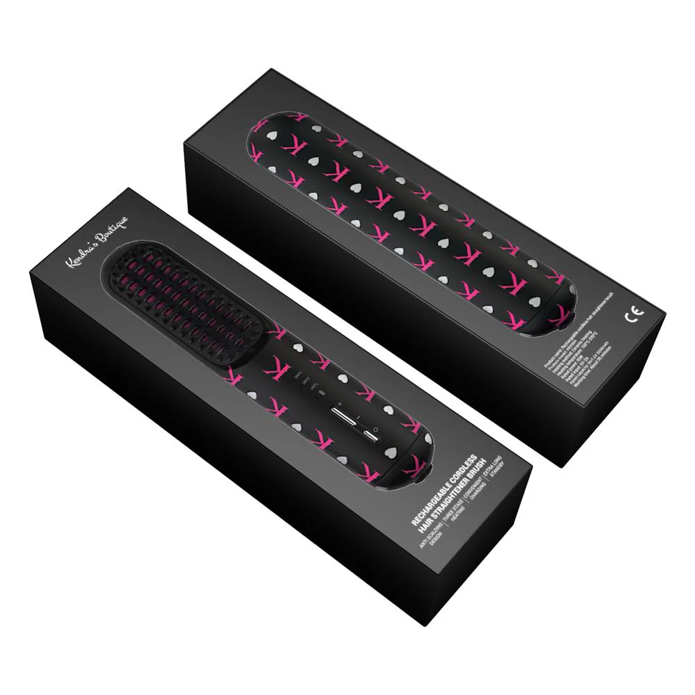 Hair Barb Cordless Heated Hair Straightener Brush (Rechargeable) - Image 3