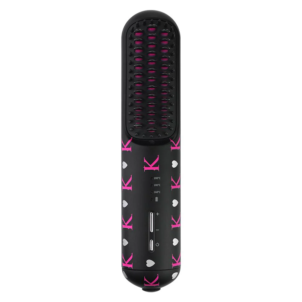 Hair Barb Cordless Heated Hair Straightener Brush (Rechargeable) - Image 8
