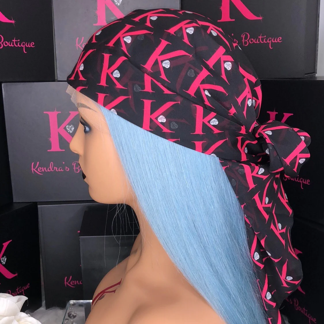 Logo Hair Barb Large Square Headscarf - Image 3
