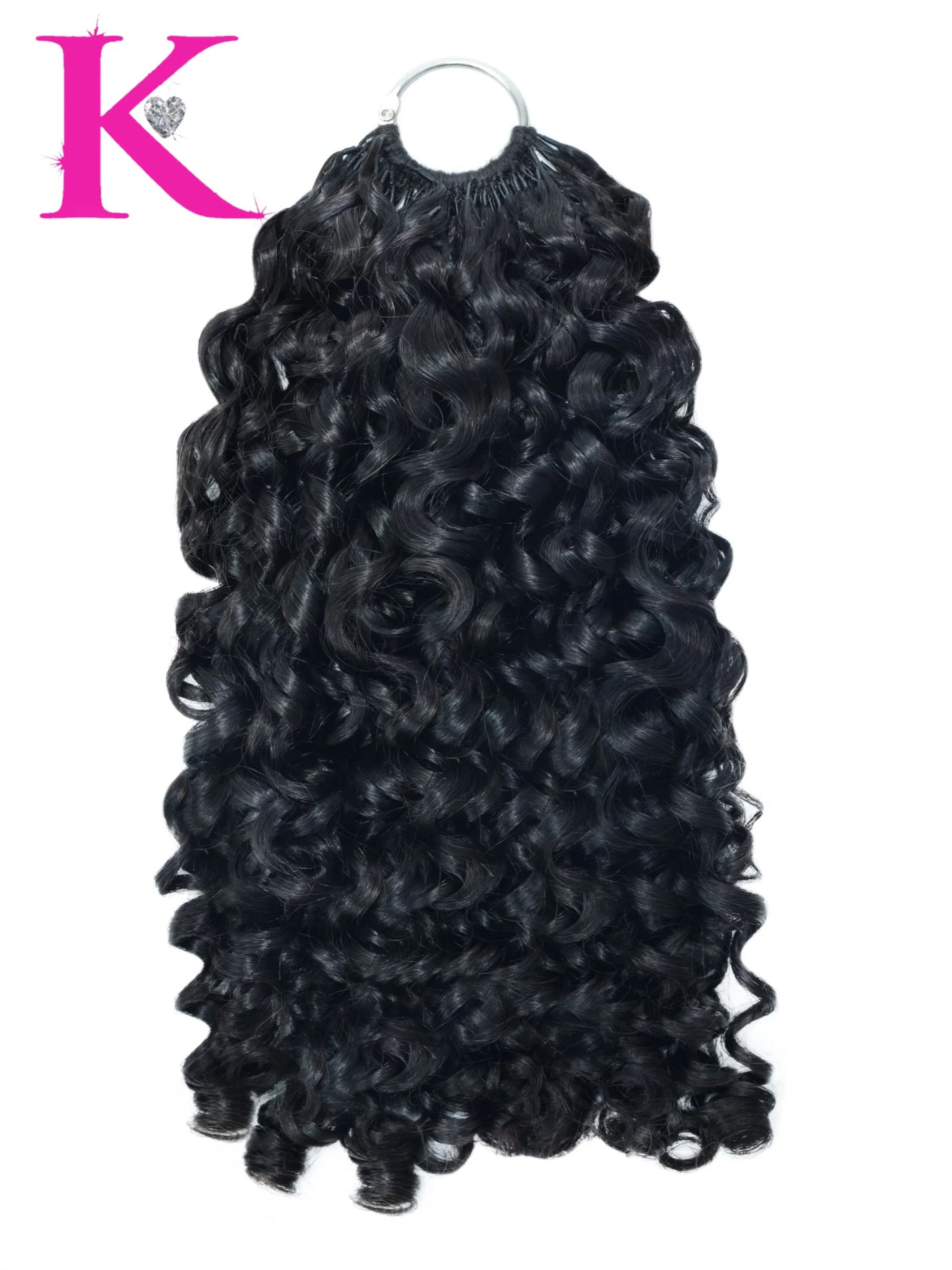 Pixie Curly Crochet Human Braiding Hair #1B - Image 2