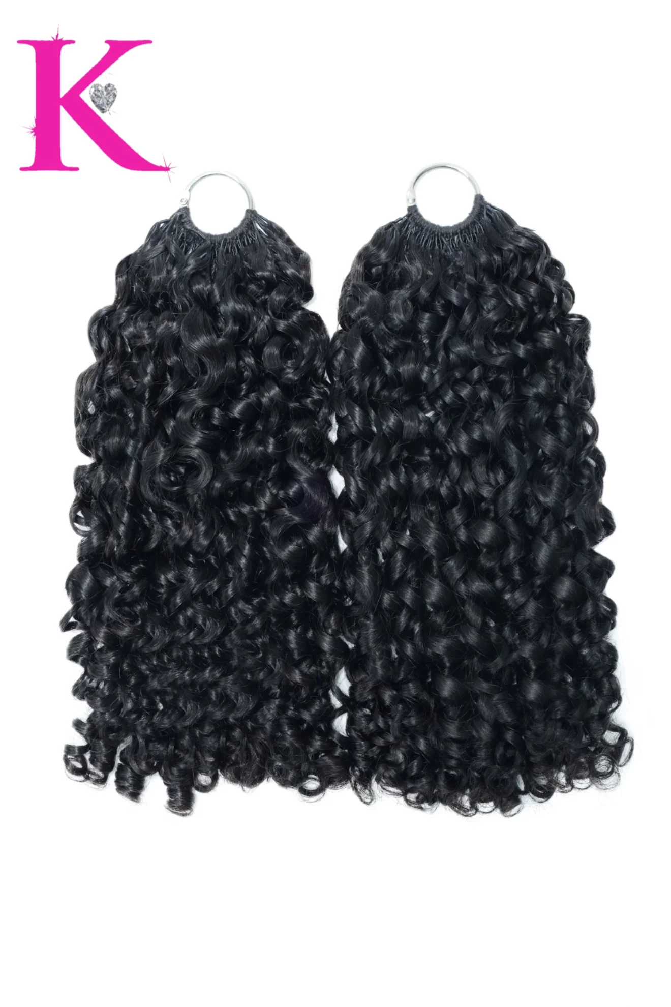 Pixie Curly Crochet Human Braiding Hair #1B - Image 4