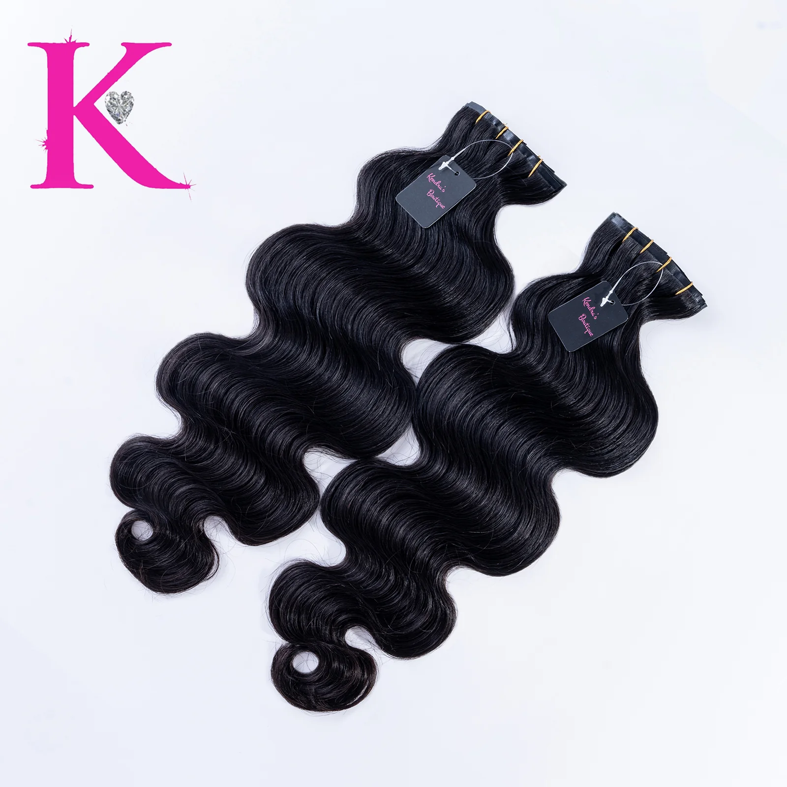 Raw Body Wave Seamless Clip-In Extensions - Image 3