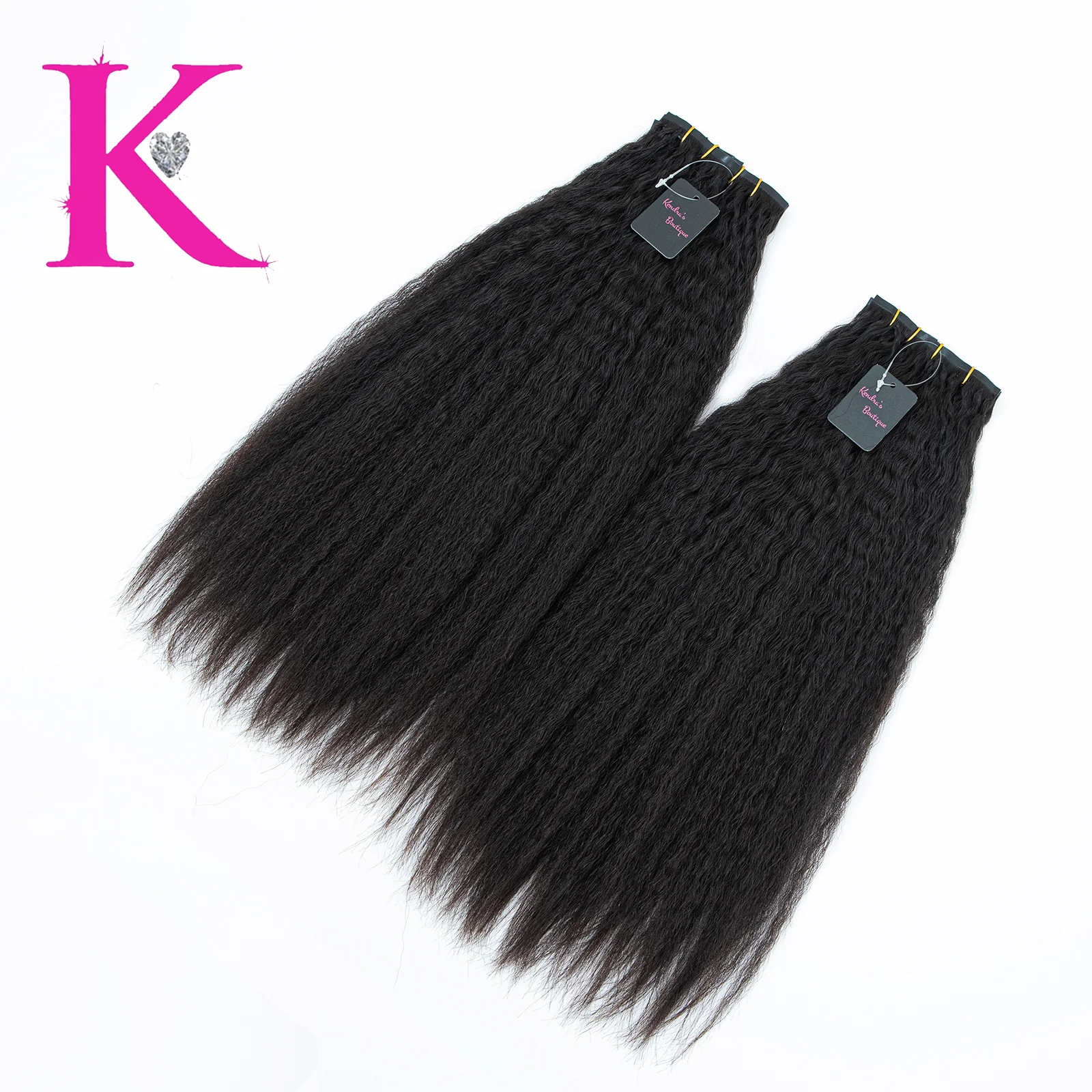 Raw Kinky Straight Seamless Clip-In Extensions - Image 5