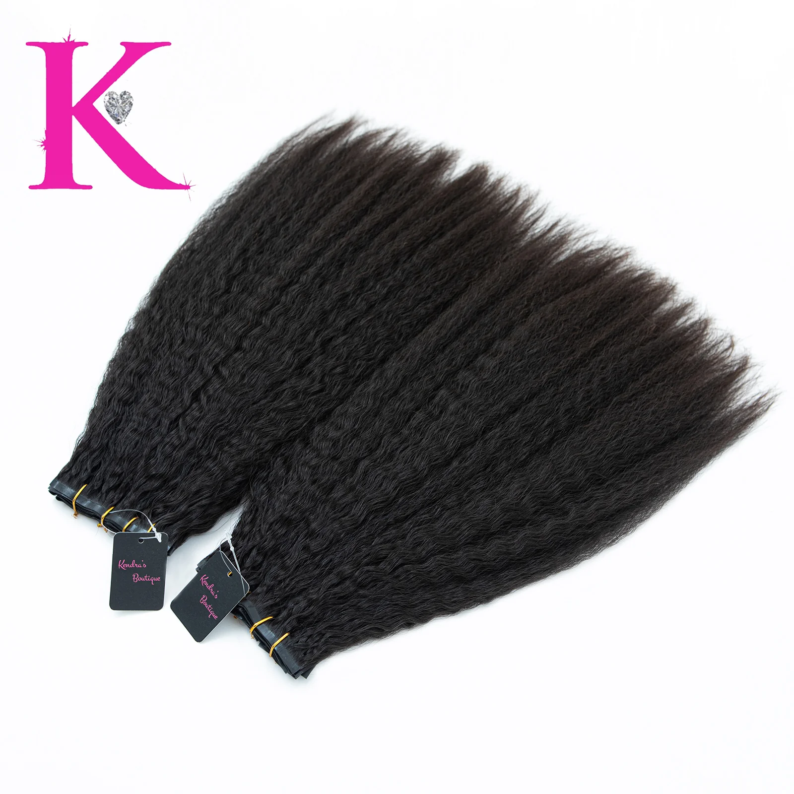Raw Kinky Straight Seamless Clip-In Extensions - Image 6