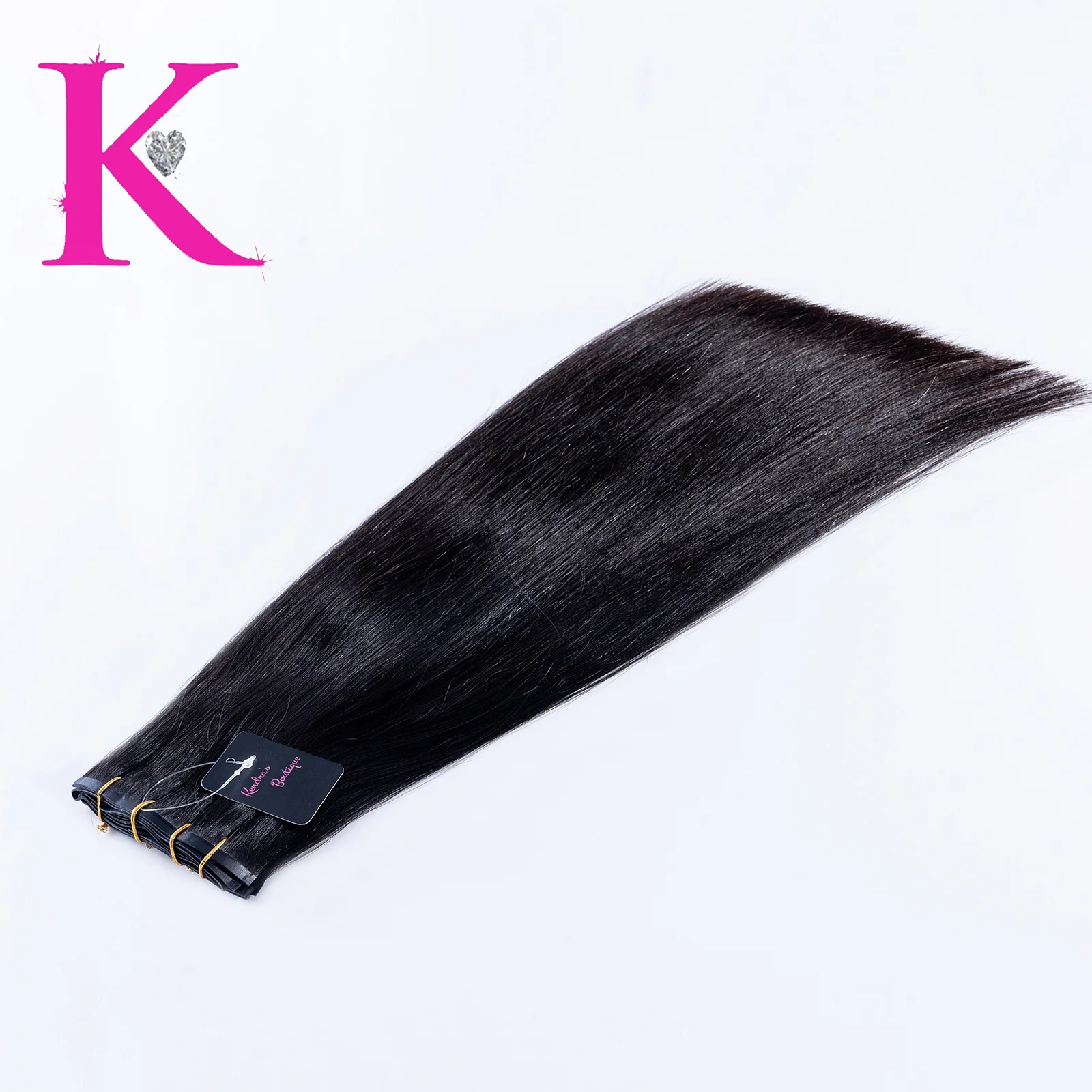 Raw Straight Seamless Clip-In Extensions - Image 3
