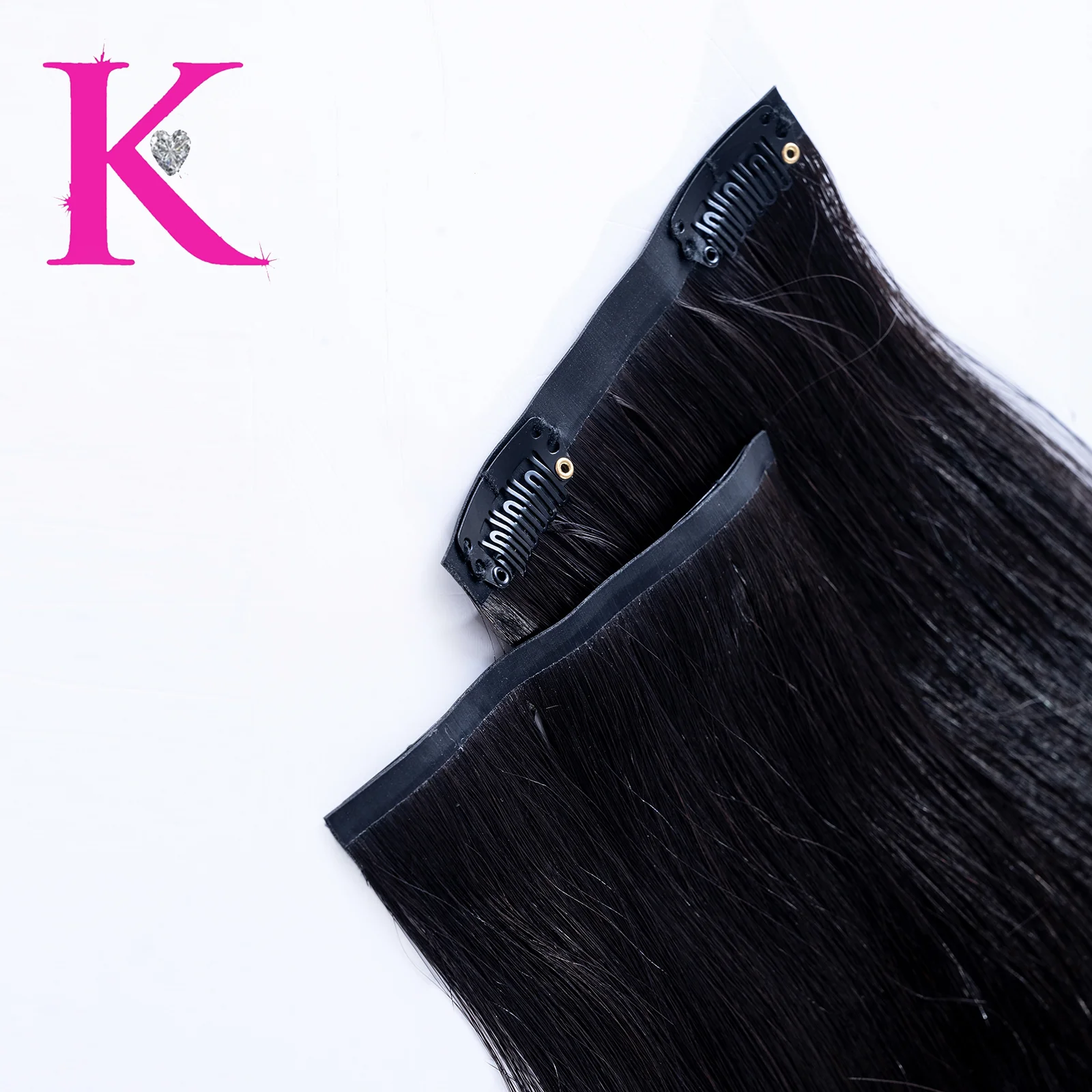 Raw Straight Seamless Clip-In Extensions - Image 5