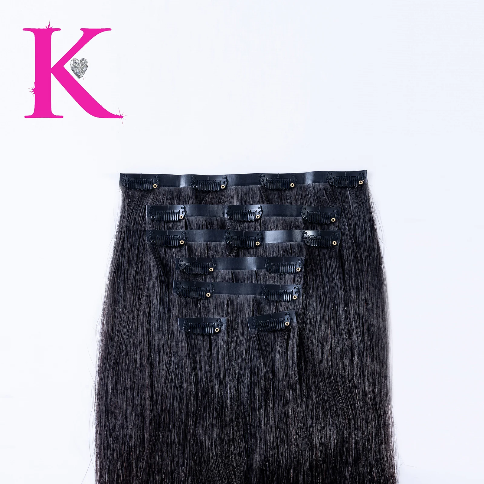 Raw Straight Seamless Clip-In Extensions - Image 6